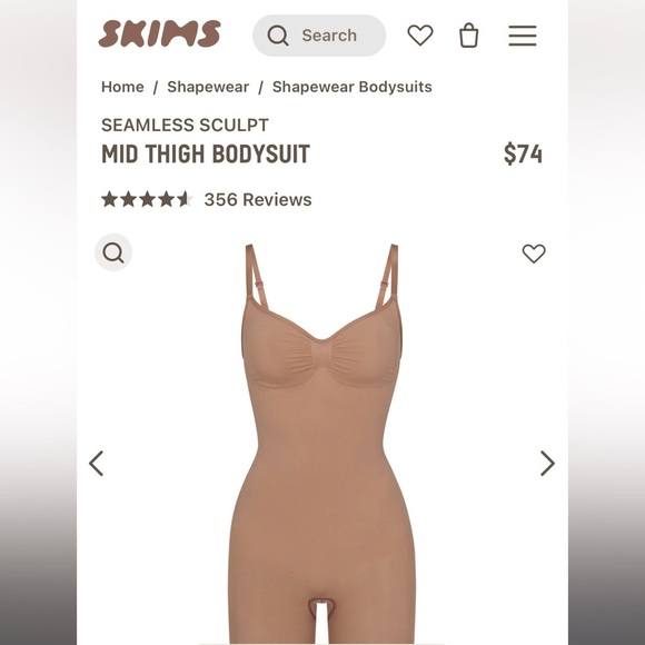 SKIMS Seamless Sculpt MID THIGH BODYSUIT | Color- Sienna | NEW!!!!🤎 - Picture 6 of 9